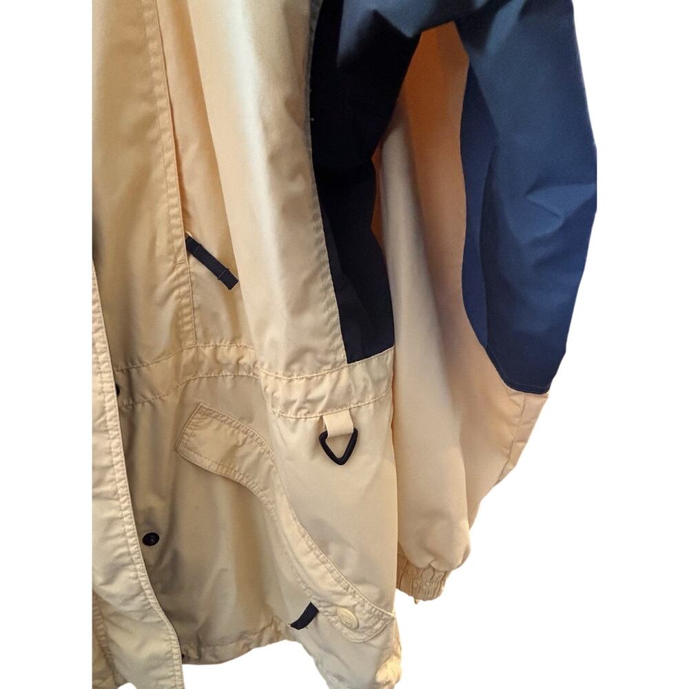 VTG Columbia Women’s Jacket Butter Yellow Blue Accents Sz M Packed Hood Outdoor - Picture 5 of 7